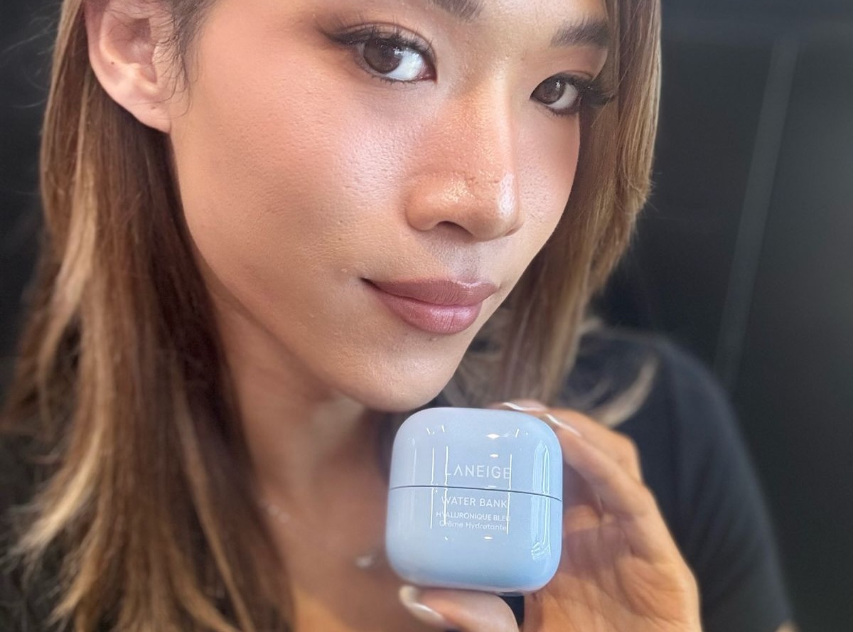Maddie holding Laneige Water Bank Blue Hyaluronic Cream